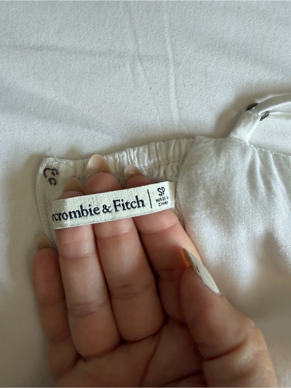 Abercrombie & Fitch White Lace V-Neck Sleeveless Mini Dress Bridal Honeymoon - Picture 12 of 17